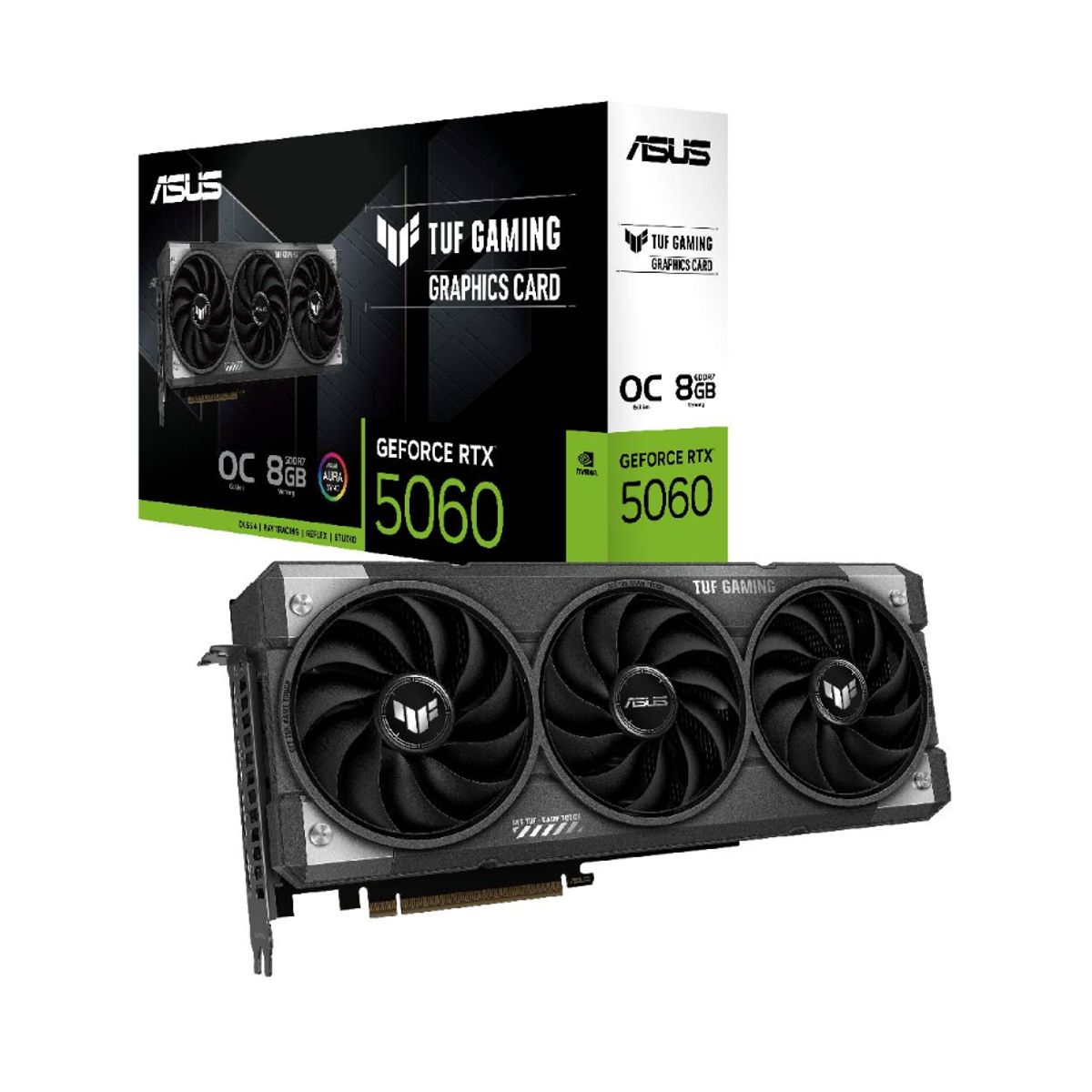 ASUS - Tarjeta de Video - ASUS TUF-RTX5060-O8G-GAMING - 8 GB GDRR7 (128 bits)