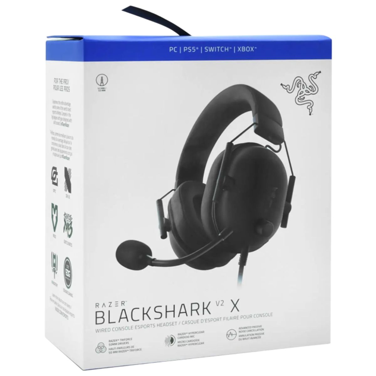 RAZER - Razer BlackShark V2 X Audífonos Gamer On-Ear 3.5 mm Negro PS5