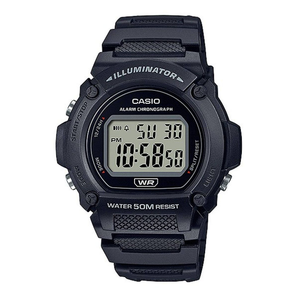 CASIO - RELOJ CASIO W219H-1A HOMBRE DEPORTIVO ILUMINATOR RESINA