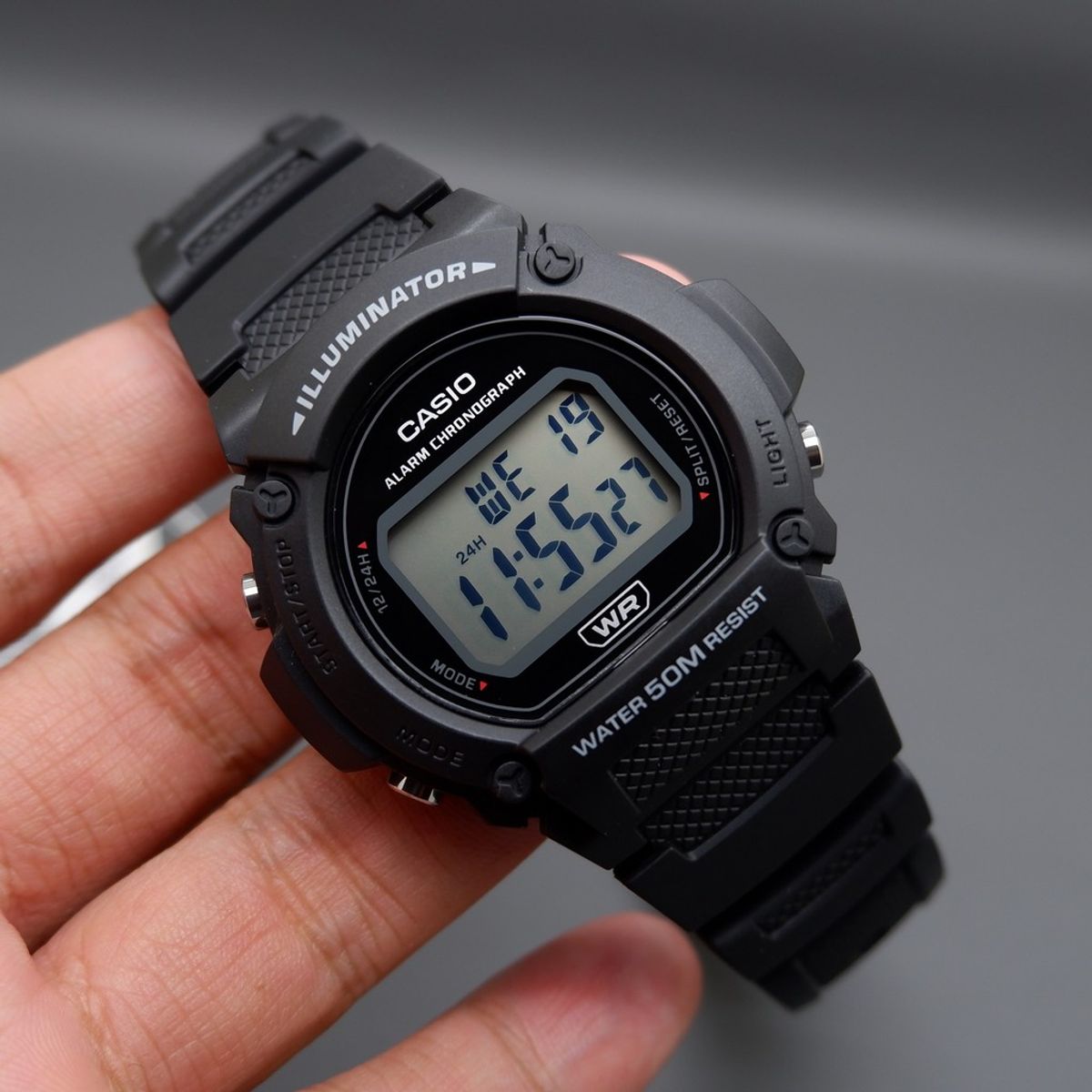 CASIO - RELOJ CASIO W219H-1A HOMBRE DEPORTIVO ILUMINATOR RESINA