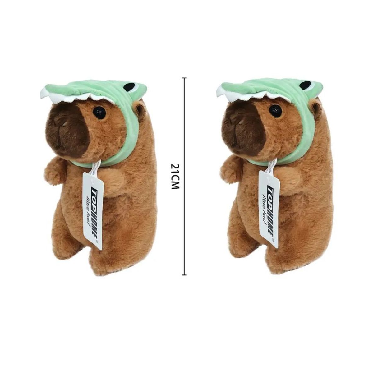 GENERICO - Peluche Capibara Gorrita Cocodrilo 21cm