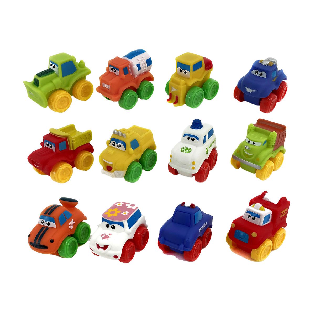 BENIC BABY - Juguete Set 4 autos Infantiles con Caritas