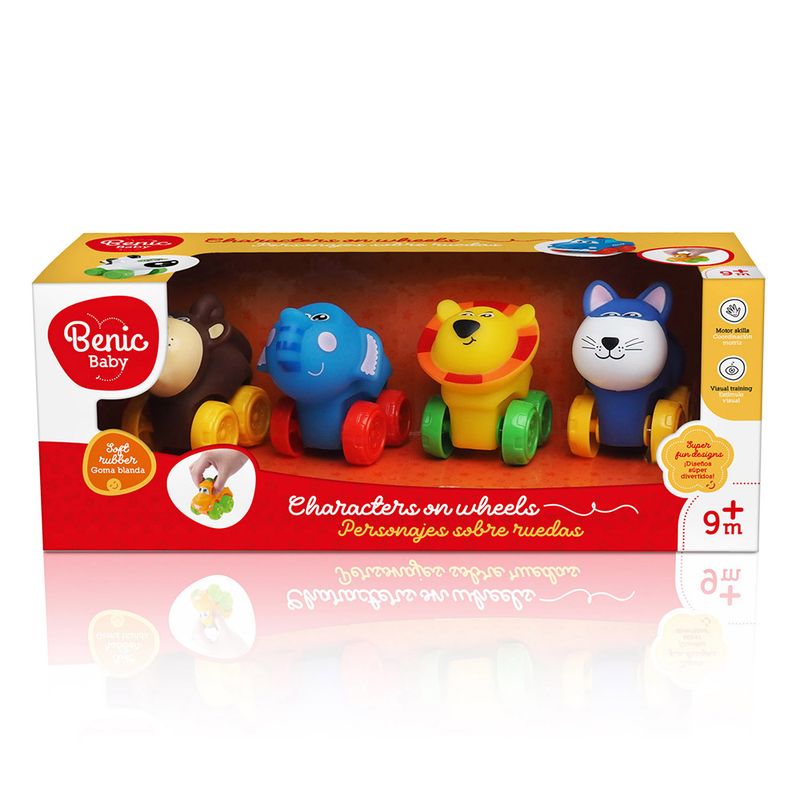 BENIC BABY - Set Animalitos con Ruedas de Libre Movimiento