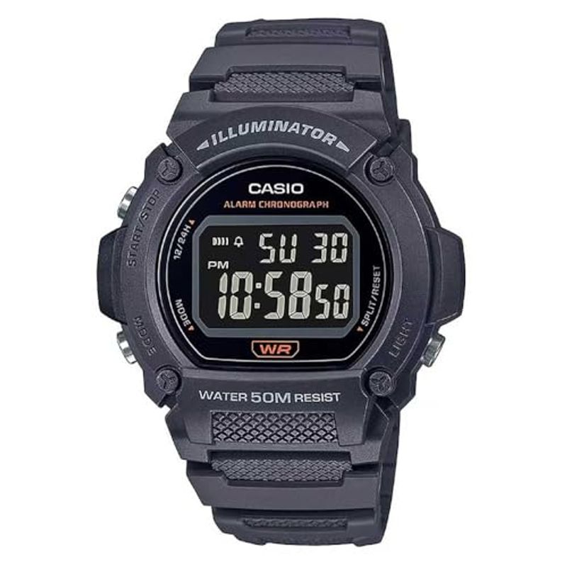 CASIO - reloj casio w219h-8b hombre deportivo iluminator resina