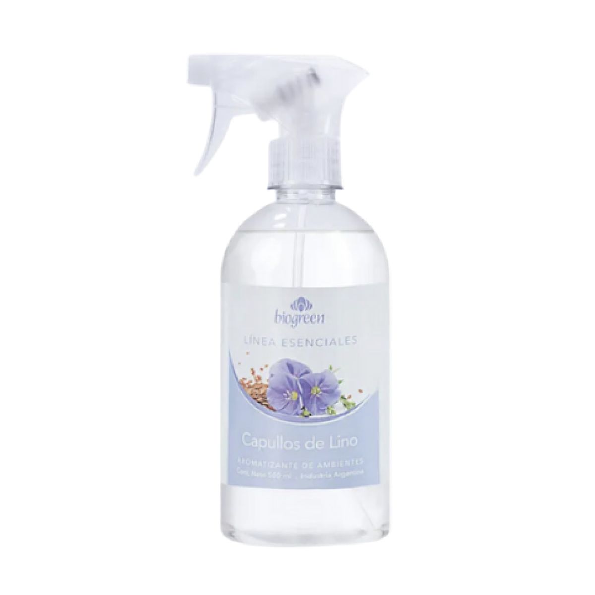 GENERICO - AROMATIZANTE DE AMBIENTES Y TEXTIL CAPULLO DE LINO 500ML  CON GATILLO