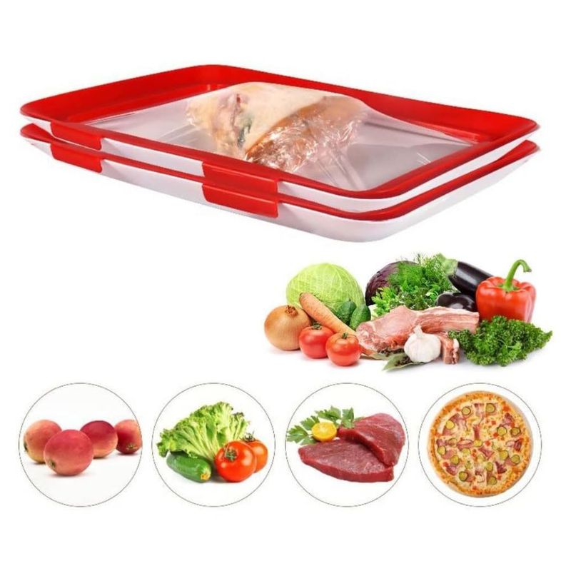 GENERICO - Bandeja Reutilizable Conservador De Alimentos Freezer