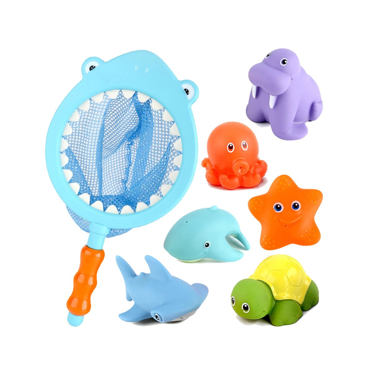 BENIC BABY - Juego de Pesca con Red Tiburón y Animalitos Juguete Bebé