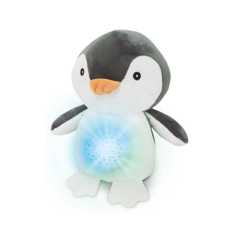 Juguete Peluche Pinguino Proyector de Luces y Sonidos Bebe