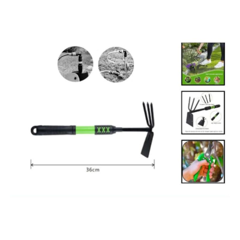 GENERICO - Azado Doble Cabeza Para Jardineria 36 Cm