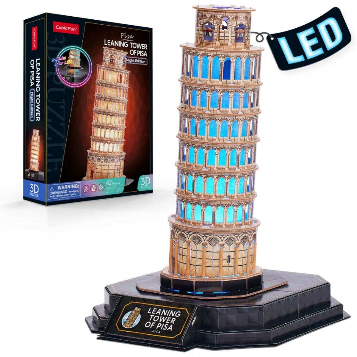 GENERICO - CUBIC L535H LEANING TOWER OF PISA NIGHT EDITION