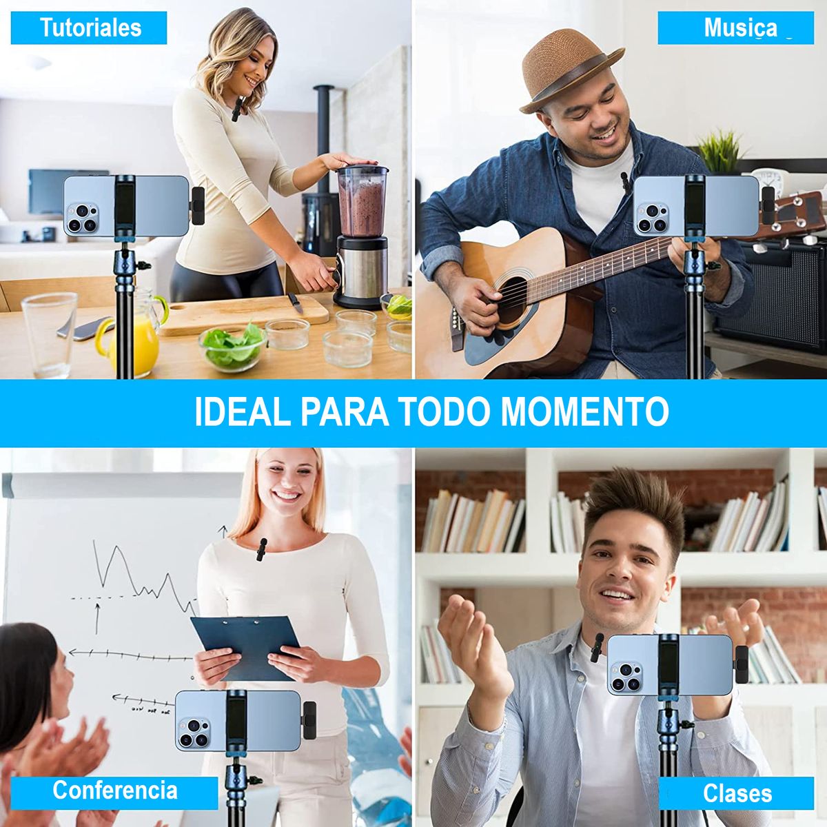 GENERICO - Microfono Para Contenido Microfono Para iPhone Y Android