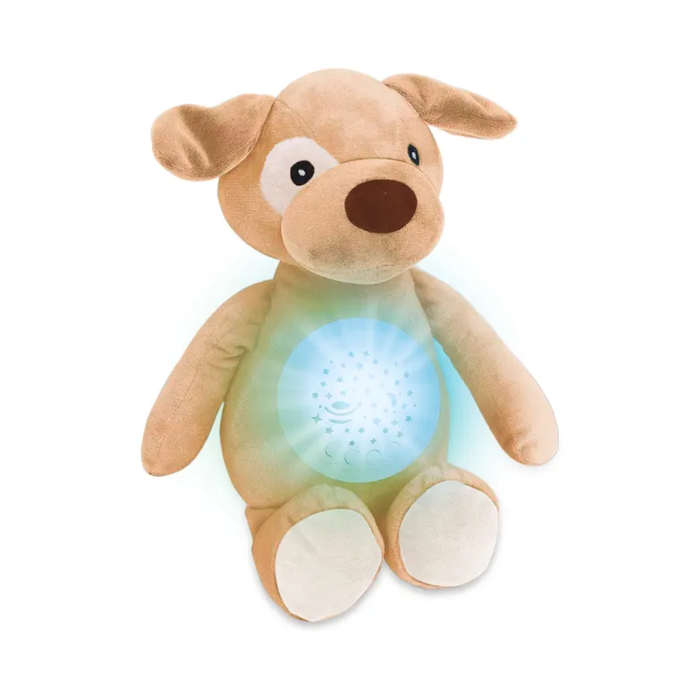 Juguete Peluche Perrito Proyector de Luces y Sonidos Bebe