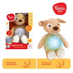 BENIC BABY - Peluche Perrito con Proyector de Luces y Sonidos Relajantes