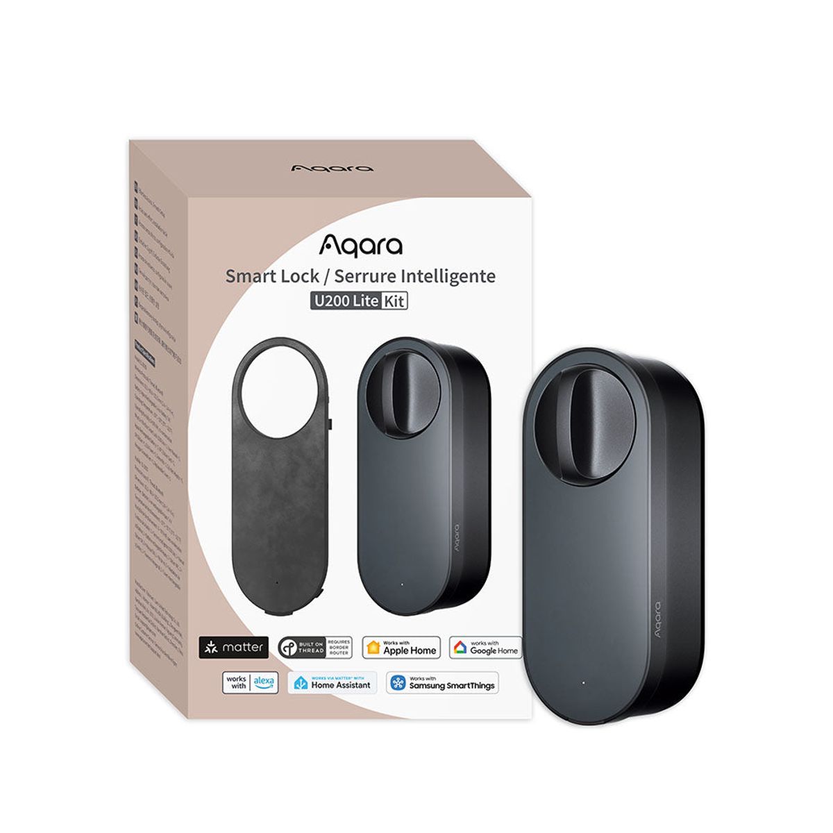 AQARA - Cerradura Inteligente U200 Lite Kit Negro Aqara