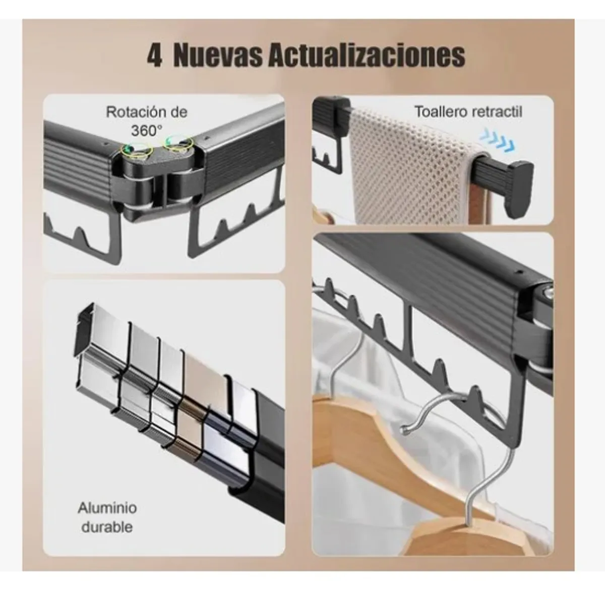 OFERTABKN - Tendedero Plegable Colgadores De Ropa Ajustable