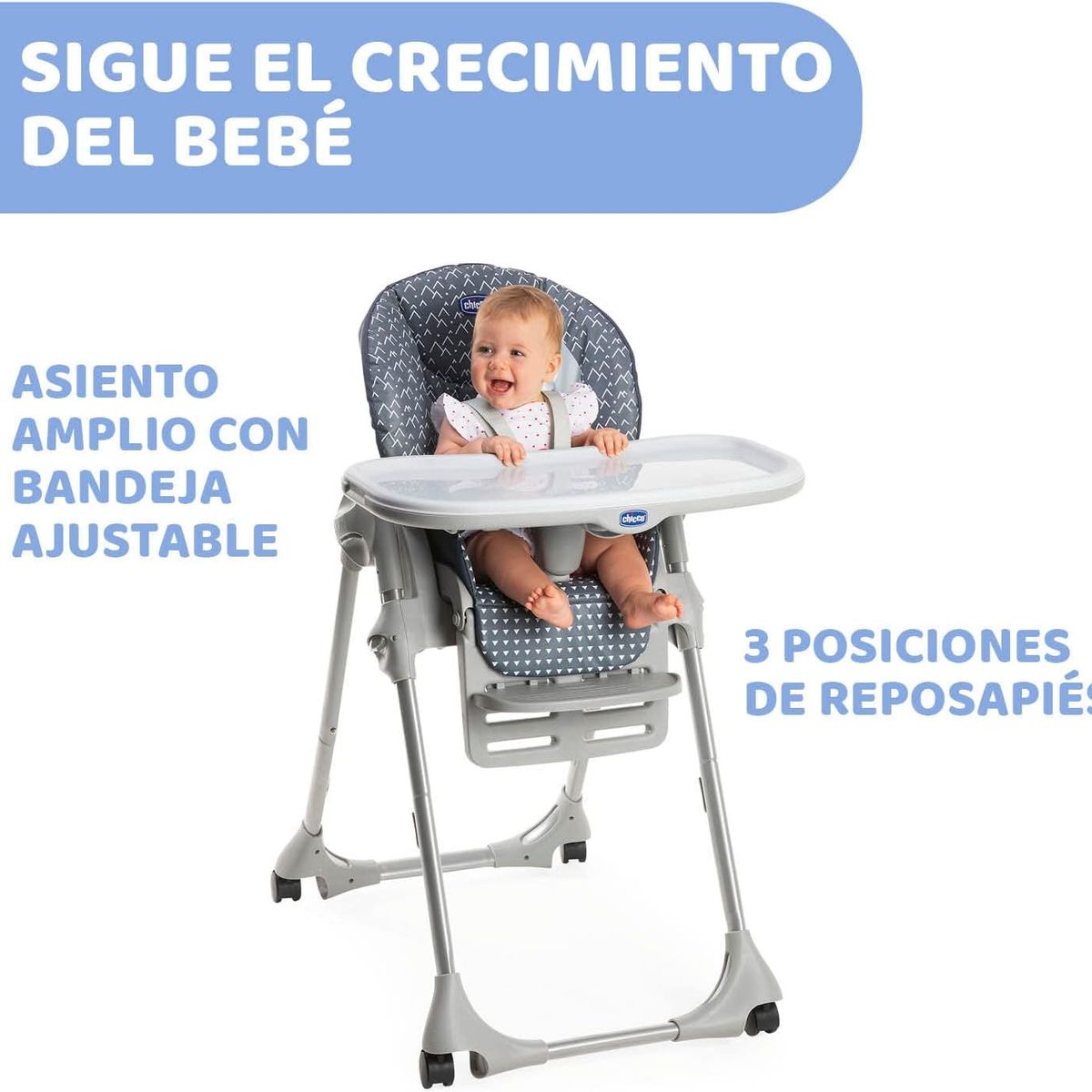 CHICCO - Silla de comer Alta Polly Easy, Pinguin