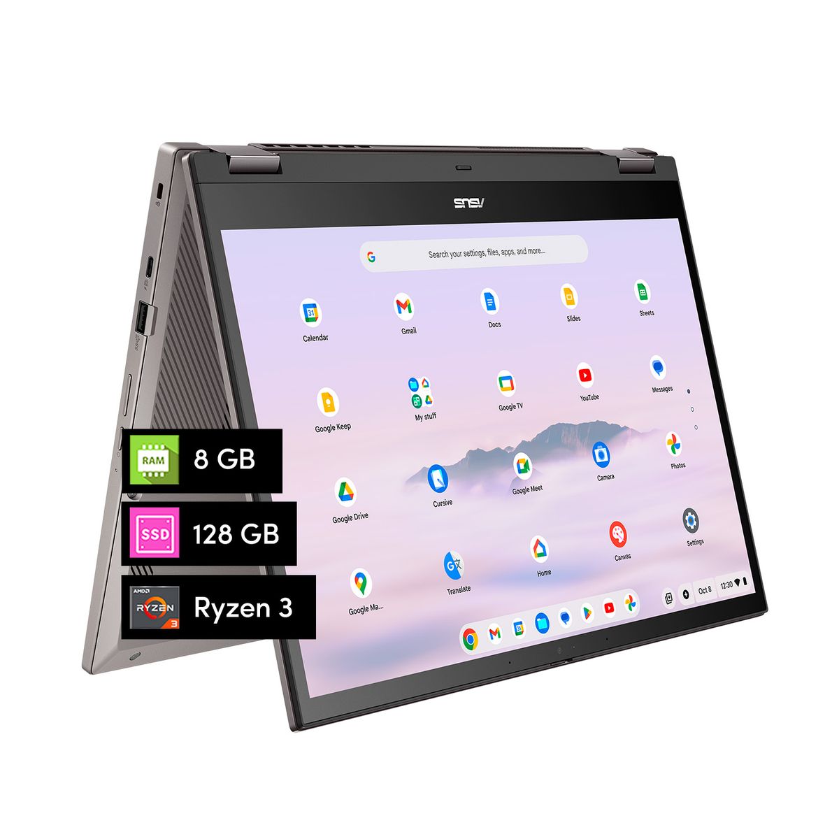 ASUS - Notebook Chromebook Asus Ryzen 3 8GB 128GB SSD 14' Táctil FHD