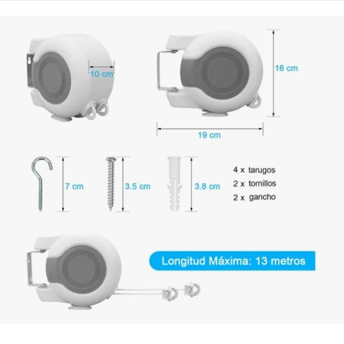 OFERTABKN - Tendedero Retractil Colgador Acero Inoxidable Ropa