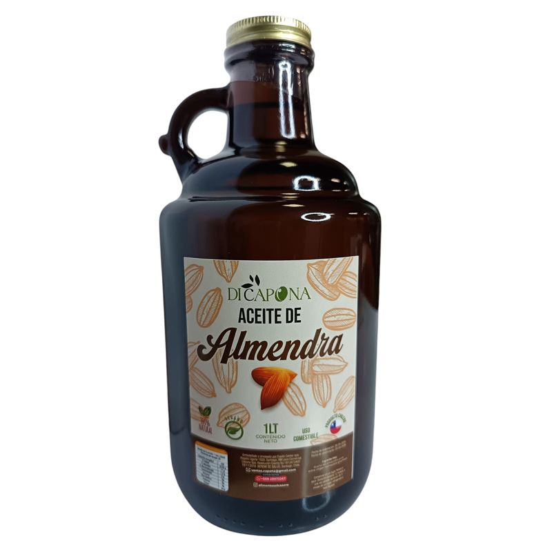 GENERICO - Aceite de Almendras Dulces Comestible 1Lt Di Capona
