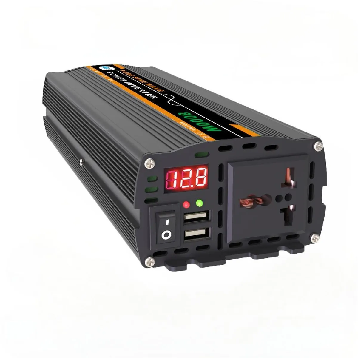 MUNDO MAGIA - 8000w Inversor De Corriente 12v A 220v Para Auto Color Negro