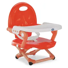 CHICCO - Silla para comer tipo booster Pocket Snack de Chicco, Poppy Red
