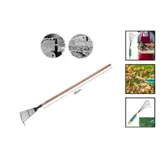 GENERICO - Rastrillo De Cesped Jardineria Mango Madera 80 Cm