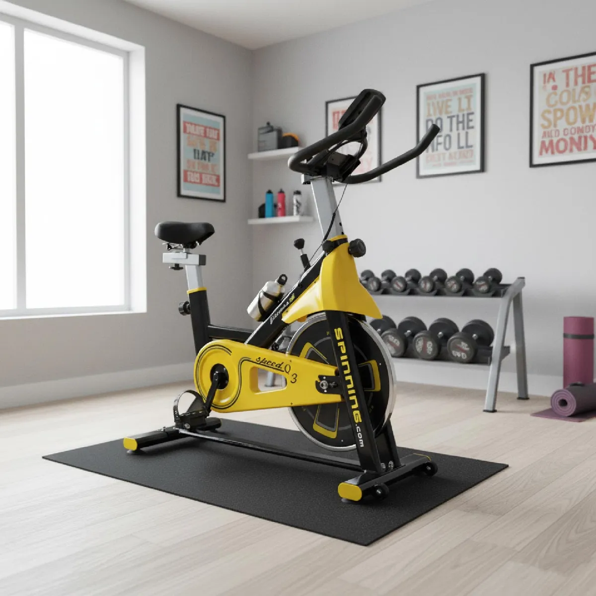 21K SPORTS - Bicicleta Spinning Profesional Q3 Pro 8 Kg + Monitor
