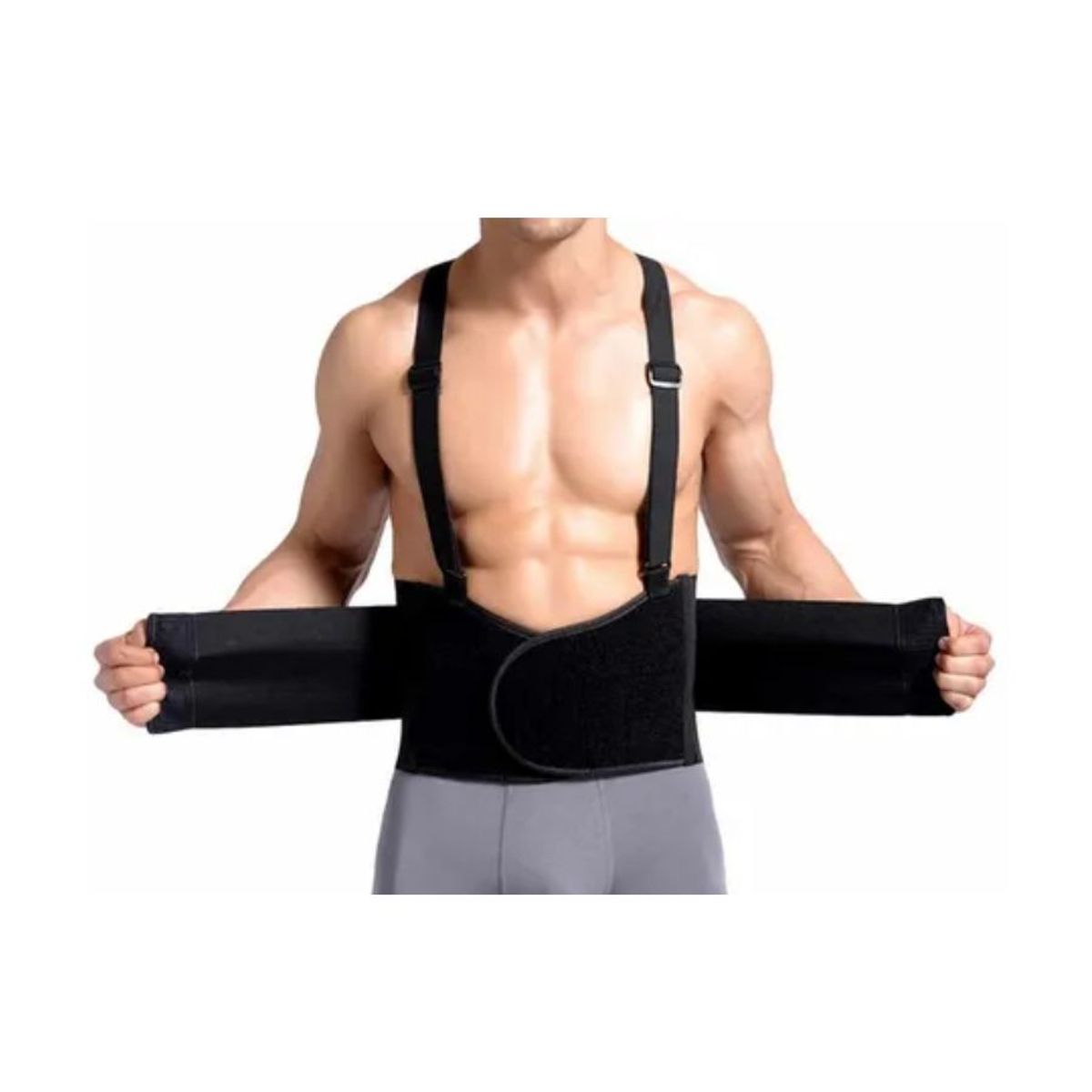 GENERICO - Faja Lumbar Varilla Reforzada Trabajo Y Deportes Talla XL