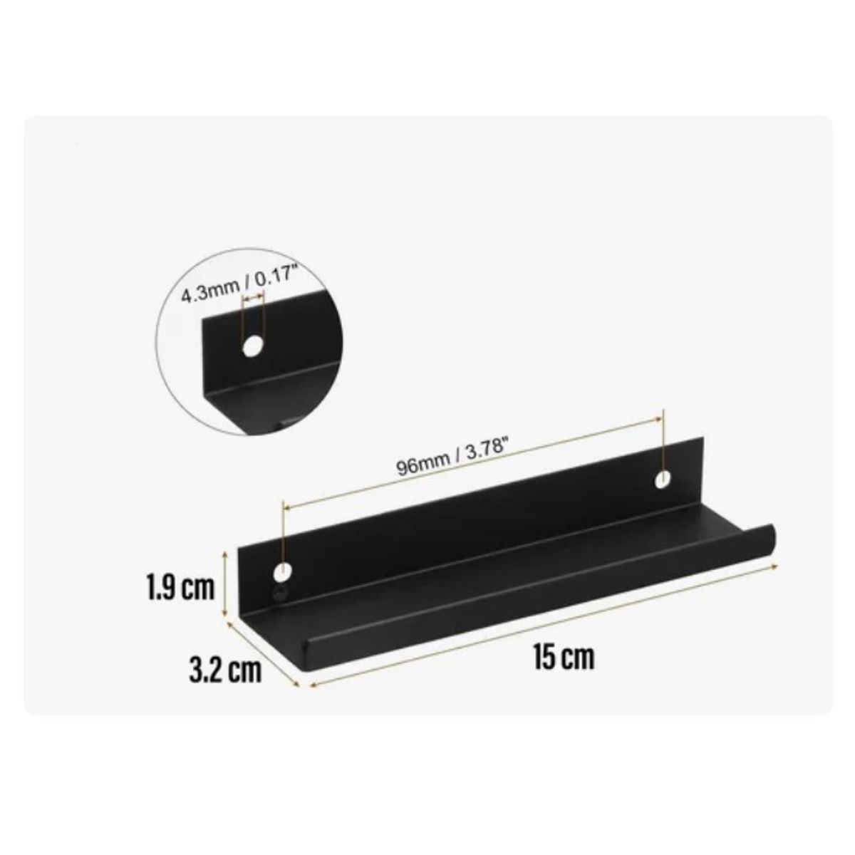 OFERTABKN - Tiradores Manilla Negro, Tirador Mueble Puerta 15cm 10 Unid