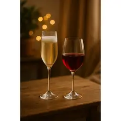 HAUSMANN - Set 6 Copas Flute 195mL + 6 Copas Vino 585mL Montepulciano