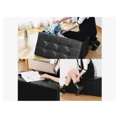 OFERTABKN - Banqueta Baul Puff Baul Organizador Puff Sillon 76x38cm