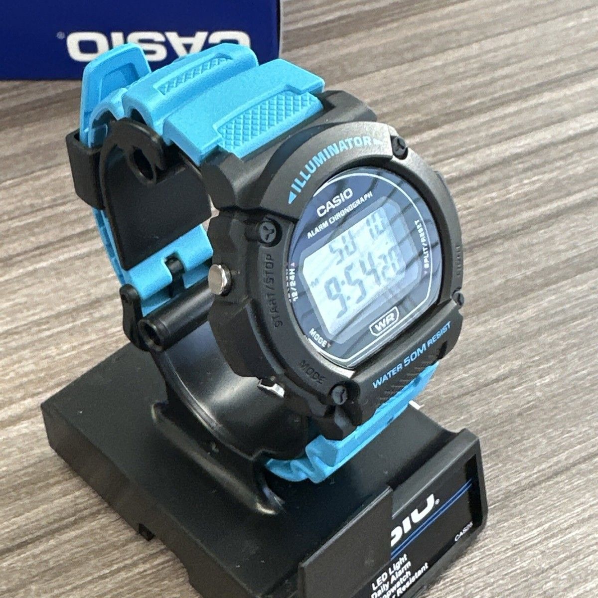 CASIO - reloj casio w219h-2a2 hombre deportivo iluminator