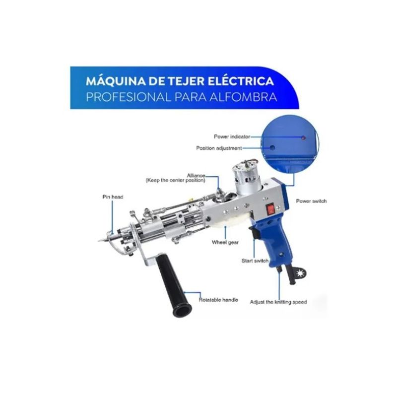 OFERTABKN - Pistola Tufting 2 En 1 Cut Y Loop Maquina De Tejer Alfombras
