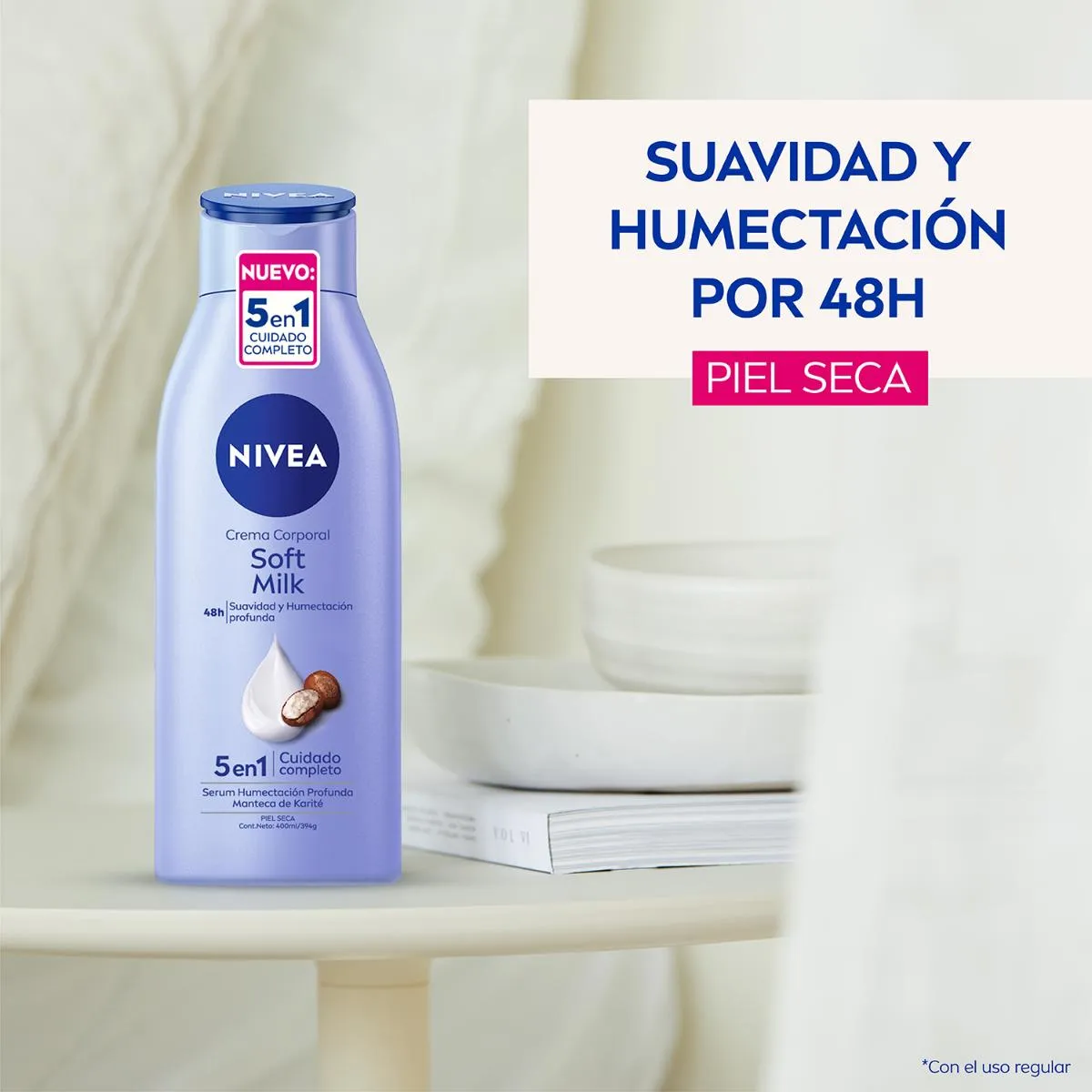NIVEA - NIVEA Crema Humectante Soft Milk (400ml)