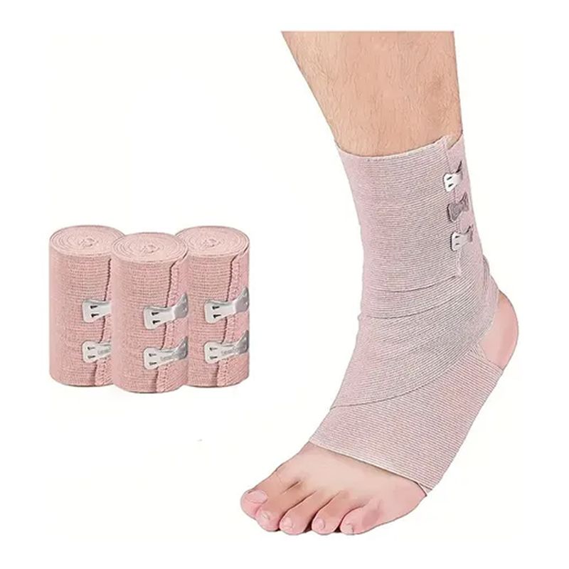 OFERTABKN - Pack3 Venda Elástica Compresión 75cmx45m Vendaje + Gancho