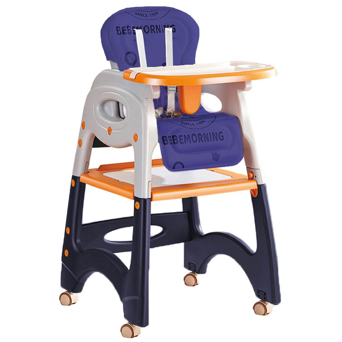 MUNDO ONLINE - Silla Comer Bebe Safe Baby + Mesa 6 en 1 Con Ruedas