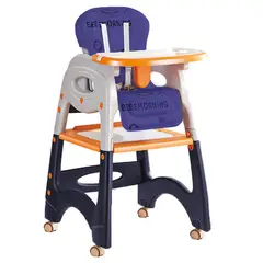 MUNDO ONLINE - Silla comer bebe + Mesa 6 En 1 Con Ruedas