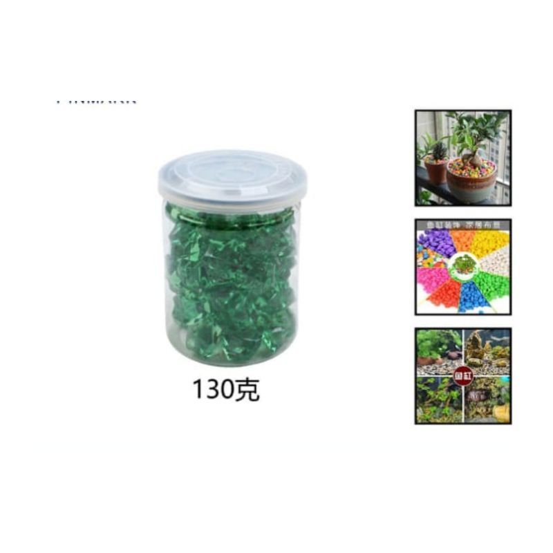 GENERICO - Piedras Decorativas 130 Gramos Color Verde