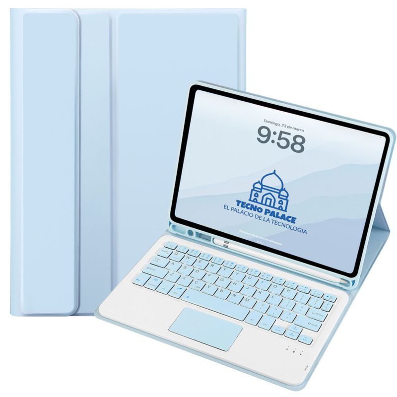 GENERICO - Fundas Con Teclado TouchPad Para iPad 10,9 (air 4-5)- Air 11- letra Ñ