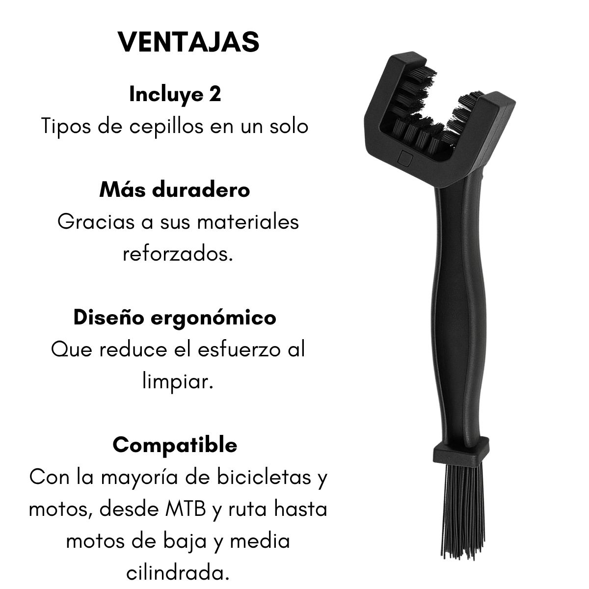 GENERICO - Cepillo Limpieza Cadena Transmisión Motos Y Bicicletas