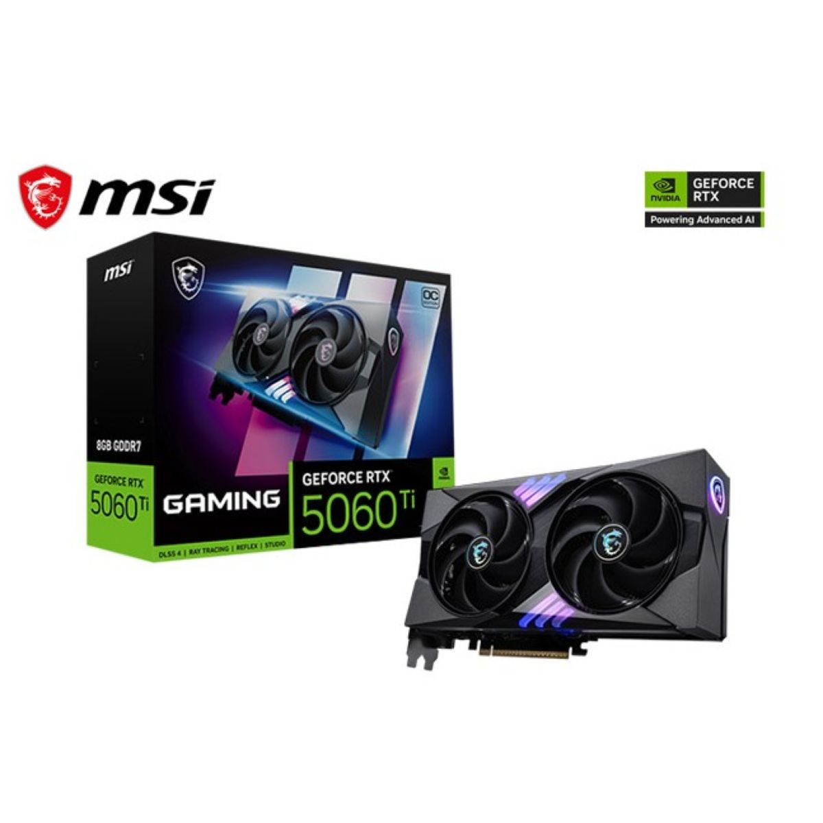 MSI - Tarjeta de Video - MSI GeForce RTX 5060 Ti 8G GAMING OC