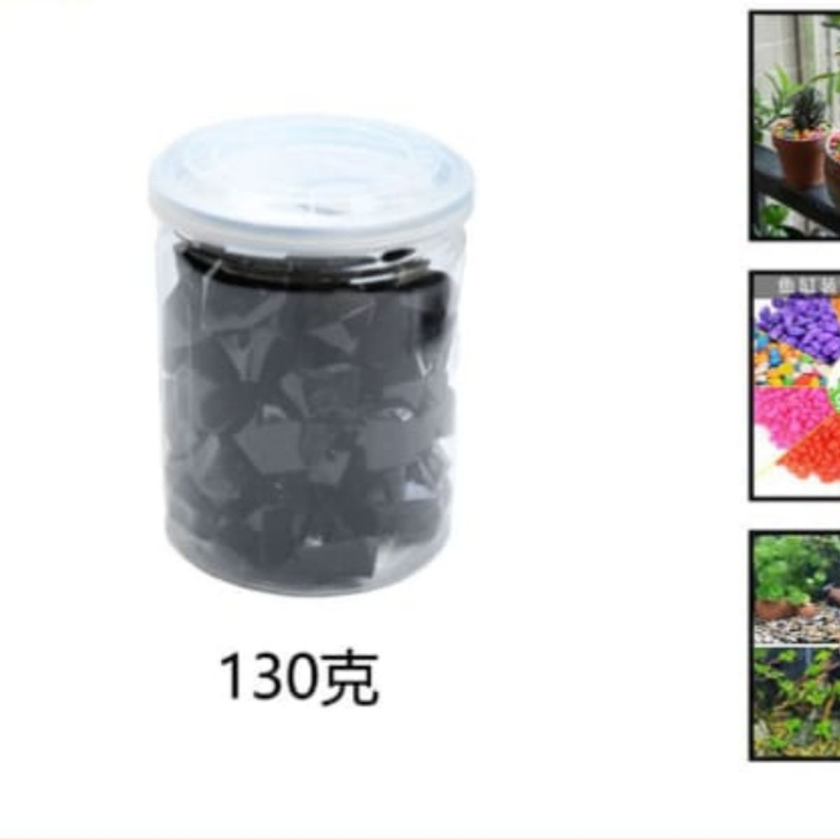 GENERICO - Piedras Decorativas 130 Gramos Color Negro