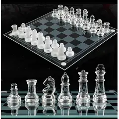 GENERICO - Juego Ajedrez Tablero de Cristal 25x25