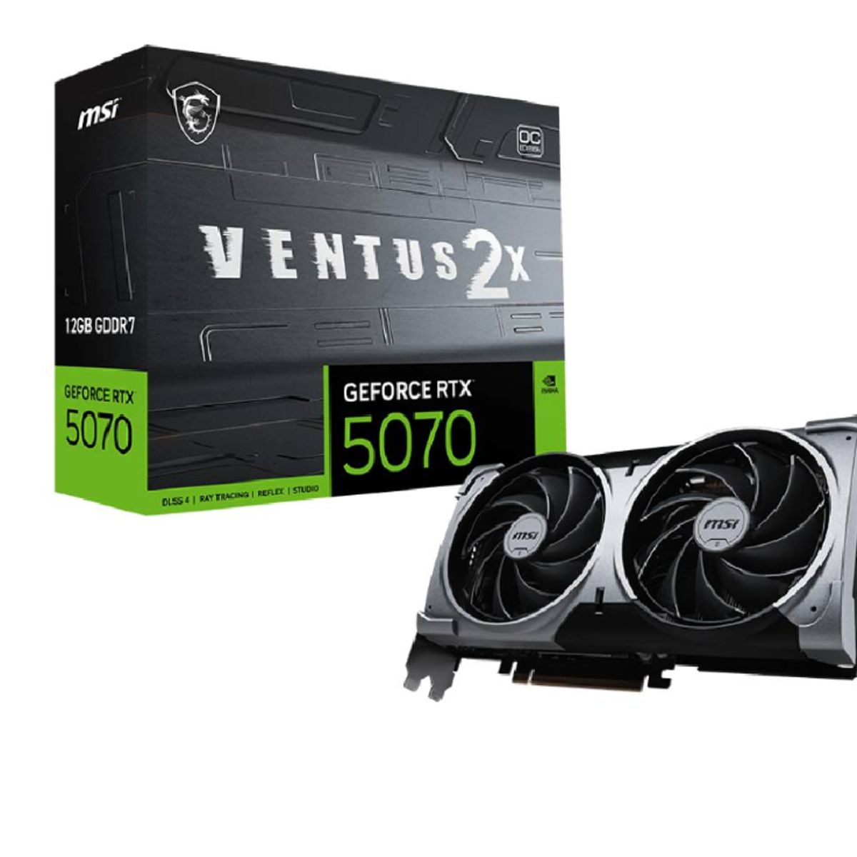 MSI - Tarjeta de Video - MSI GeForce RTX 5070 12G VENTUS 2X OC - (192 bit)