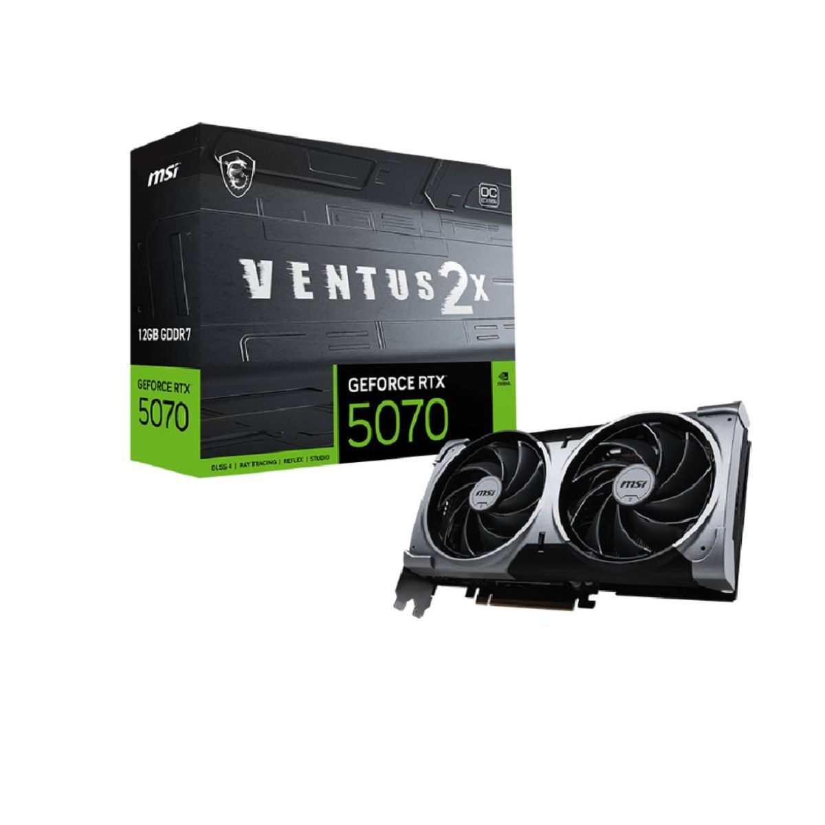 MSI - Tarjeta de Video - MSI GeForce RTX 5070 12G VENTUS 2X OC - (192 bit)