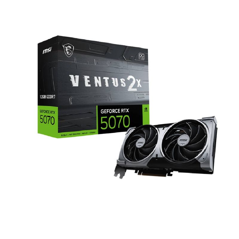 MSI - Tarjeta de Video - MSI GeForce RTX 5070 12G VENTUS 2X OC - (192 bit)