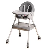 Silla Comer Bebe Doble Altura Safe Baby Gris