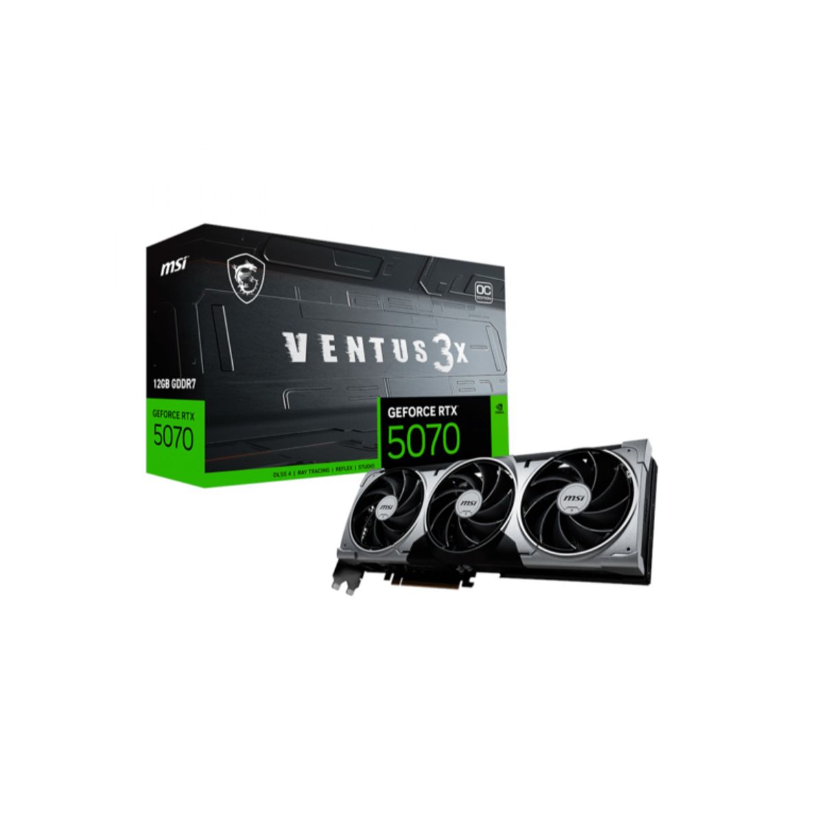 MSI - Tarjeta de Video - MSI GeForce RTX 5070 12G VENTUS 3X OC - (192 bit)