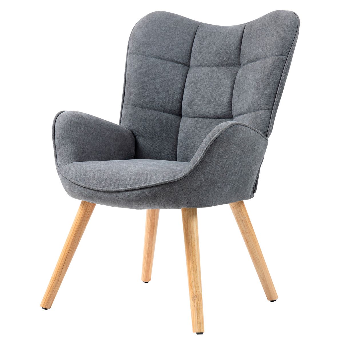 NOVAHUS - Sitial New Kas Acolchado con Apoyabrazos Gris