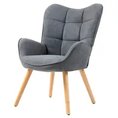 NOVAHUS - Sitial New Kas Acolchado con Apoyabrazos Gris